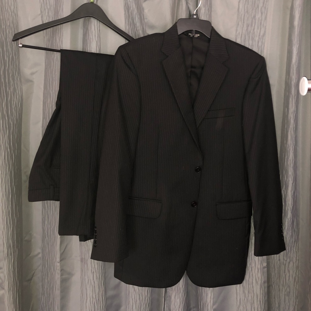 Black Jos. A. Banks. Black & White stripped Suit